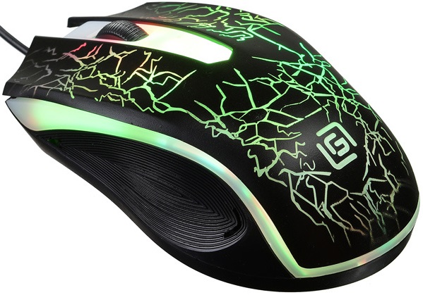 Мышь Oklick SHADOW 395M (USB, optical, 1500dpi, игровая, подсветка, 1.35m, black)