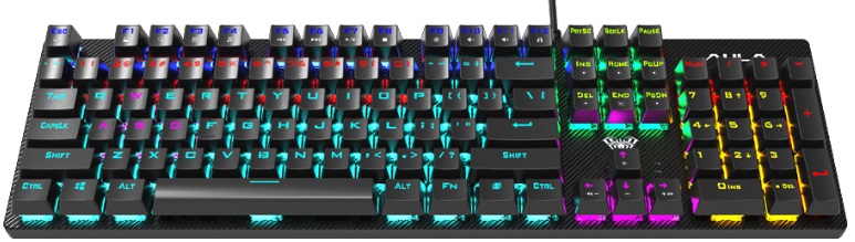 Клавиатура AULA S2022 (USB, механическая, подсветка, игровая, black)