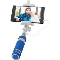 Держатель Monopod для селфи Defender Happy Moment! (для устройств до 9cm, телескопический (13.8-50.8cm), металлический, blue-silver)