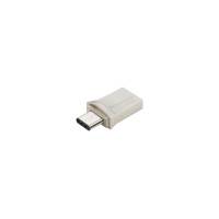 Флеш накопитель USB 3.1 64Gb Transcend JetFlash 890S (TS64GJF890S, 130MB/s, USB 3.1 + USB Type-C, OTG, silver)