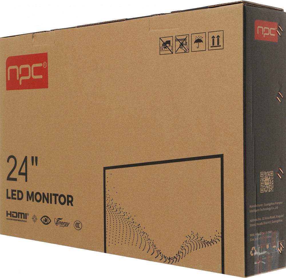Монитор npc 23.8" MD2409-A black (1920x1080, 75Hz, 1000:1, 178°/178°, 1ms (GTG), 250cd/m2, IPS, HDMI)