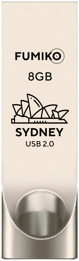 Флеш накопитель USB 2.0 8Gb FUMIKO SYDNEY (FSY-02, silver)