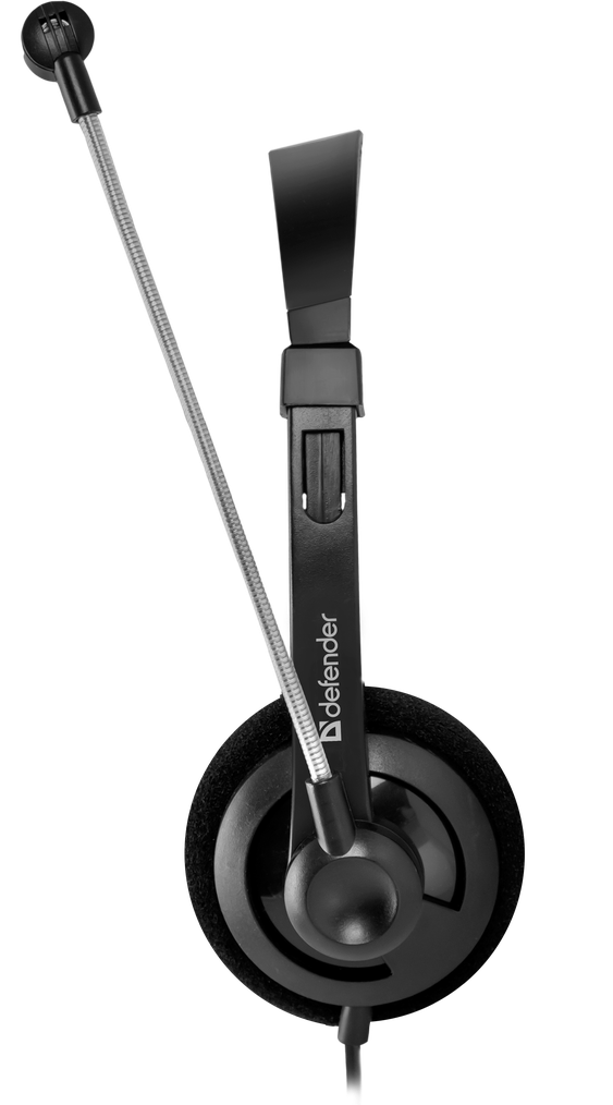 Наушники Defender Aura 104 (накладные открытые, с микрофоном, регулятор, 1.8m, black)