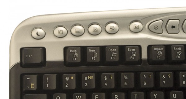 Клавиатура Oklick 330M (USB+PS/2, USB порт, black-silver)