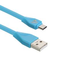 Кабель USB 2.0 Am - micro USB 1.0m (ACD-U920-M1L, быстрая зарядка, не замерзает и не спутывается, blue) ACD