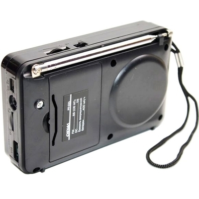 Радиоприемник Сигнал РП-221 (3W, портативный, аккумулятор 400mAh, USB, MicroSD, MP3, выход на наушники, black)