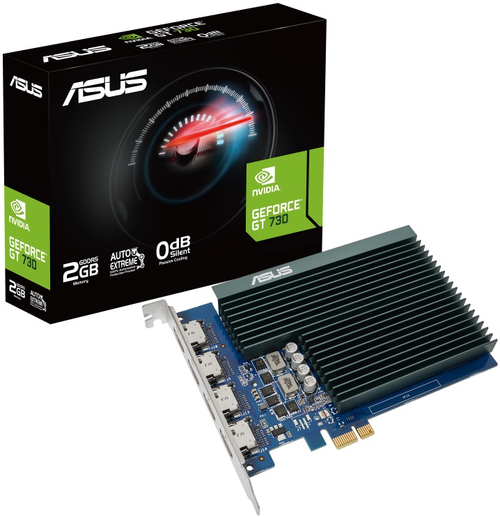 Видеокарта ASUS GF GT730 2Gb (GT730-4H-SL-2GD5, 64bit, DDR5, 4xHDMI) RTL