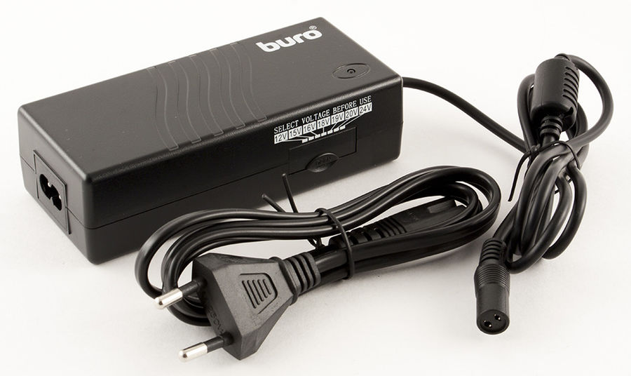 Зарядное устройство для ноутбука Buro BUM-1127H70 (вход 110-220V, выход 12/15/16/18/19/20V, 70W, black)