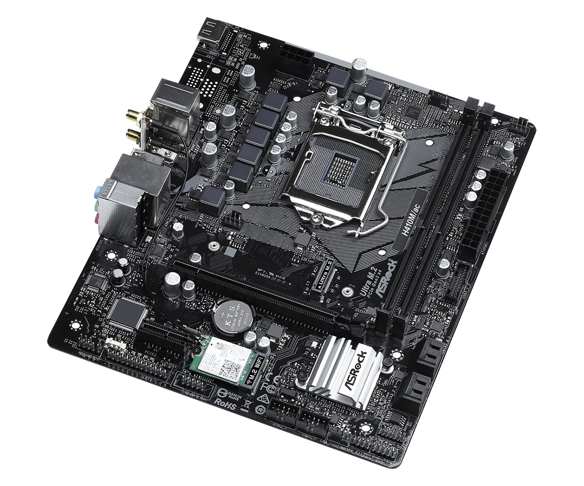 Материнская плата ASRock H410M/ac (s1200, mATX) RTL