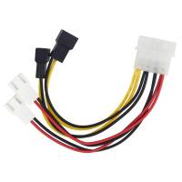 Разветвитель питания Molex (m) -> 2x Fan 2 pin (f) 5V + 2x Fan 2 pin (f) 12V (0.1m)