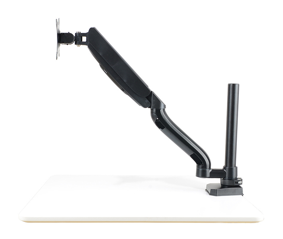 Кронштейн для мониторов настольный Buro M10 (17"-27", VESA 75x75-100x100, до 9кг, наклон: -30°/+45°, поворот: 360°, black)
