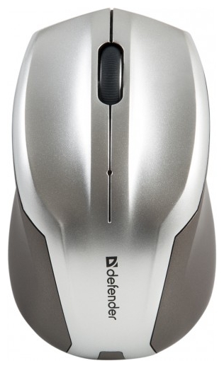 Мышь беспроводная Defender Optimum MM-165 Nano (optical, 1200dpi, 2*AAA, silver)
