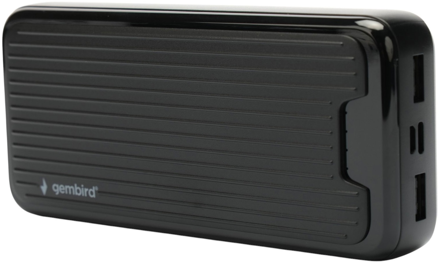 Внешний аккумулятор Gembird GPB-20 (литий-полимерный, 20000mAh, выход 2A, вход 2А, black)