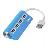 USB 2.0 HUB Hama 012179 (4 порта, blue)
