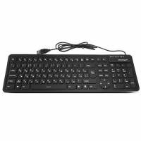 Клавиатура Crown CMK-6002 Silikon (USB, гибкая, водонепроницаемая, black)