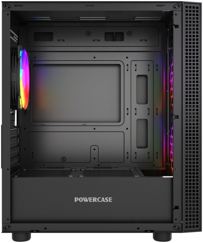 Корпус Powercase Mistral Micro EM18 (CMMEM18B-A3) (без БП, mATX, USB3.0, 3x ARGB Fan, black)