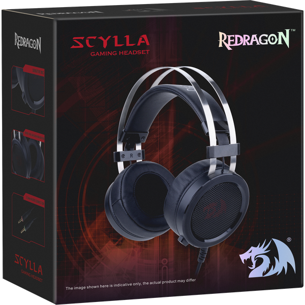 Наушники Redragon SCYLLA (полноразмерные закрытые, c микрофоном, игровые, 2m, black)