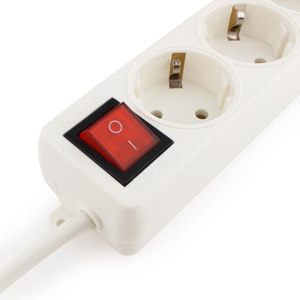 Сетевой удлинитель Гарнизон (ELB-G4-W-2, 4 розетки, 2 метра, 16A, white) OEM
