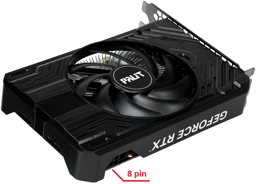 Видеокарта Palit GF RTX4060 STORMX 8Gb (NE64060019P1-1070F, 128bit, GDDR6, HDMI+3xDP) RTL