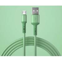 Кабель USB 2.0 Am - micro USB 1.0m (3A, быстрая зарядка, green)