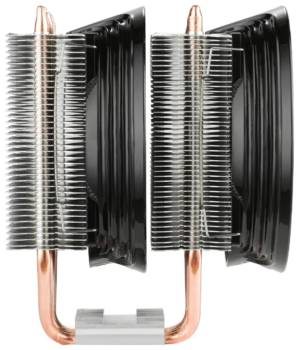 Вентилятор DEEPCOOL FROSTWIN v2.0 (1150/1155/1156/1366/2011/775/AM2/AM3/FM1/FM2, 2x120mm, Al, Hydro, 900-1600rpm, 18-21dBa, 4 тепловые трубки, DTH, 4pin, 130W) RTL