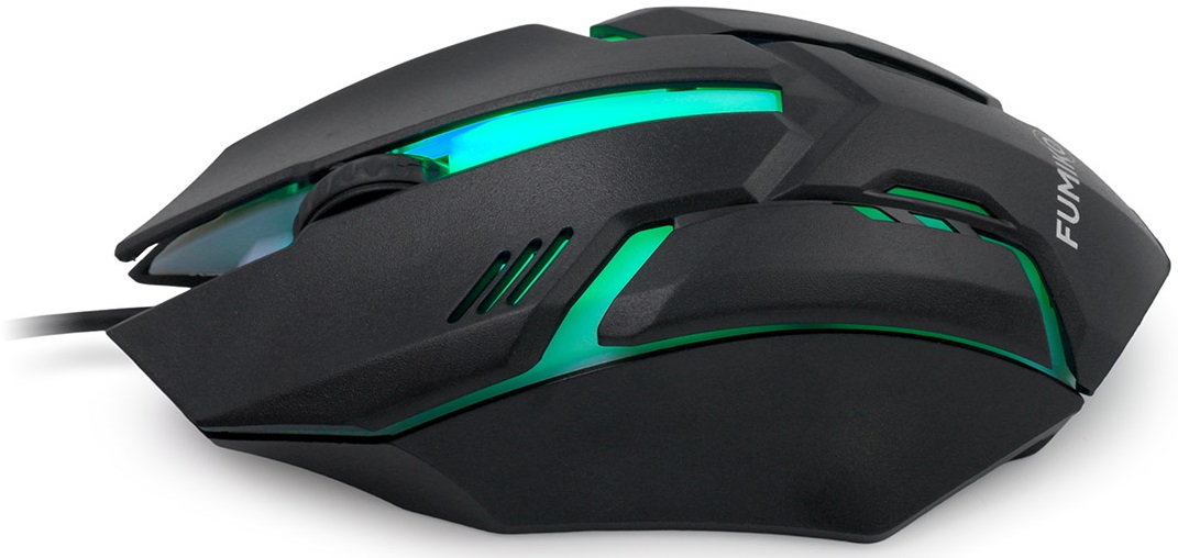Мышь FUMIKO VENOMOUS FMW-05L-K (optical, 1000dpi, RGB подсветка, 1.2m, black)