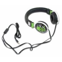 Наушники Mediana HP-712 (накладные закрытые, без микрофона, 1.5m, регулятор, black-green)