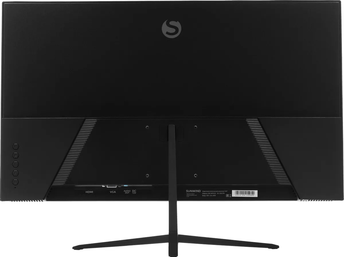 Монитор SunWind 23.8" SM-24FV222 black (1920x1080, 100Hz, 3 000:1, 178°/178°, 5ms (GTG), 250cd/m2, VA, HDMI, выход на наушники)