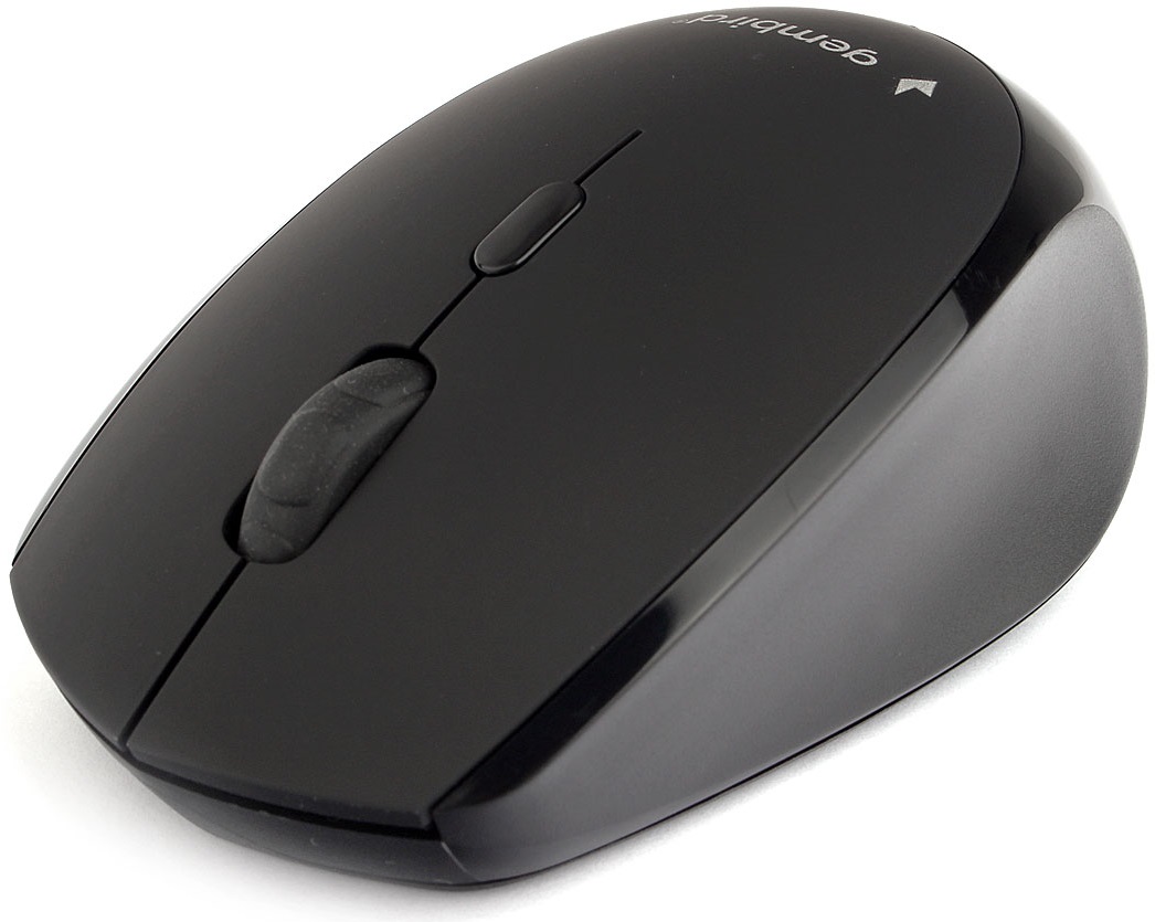 Мышь беспроводная Gembird MUSW-354 (optical, 1600dpi, AA, бесшумный клик, soft-touch, black)
