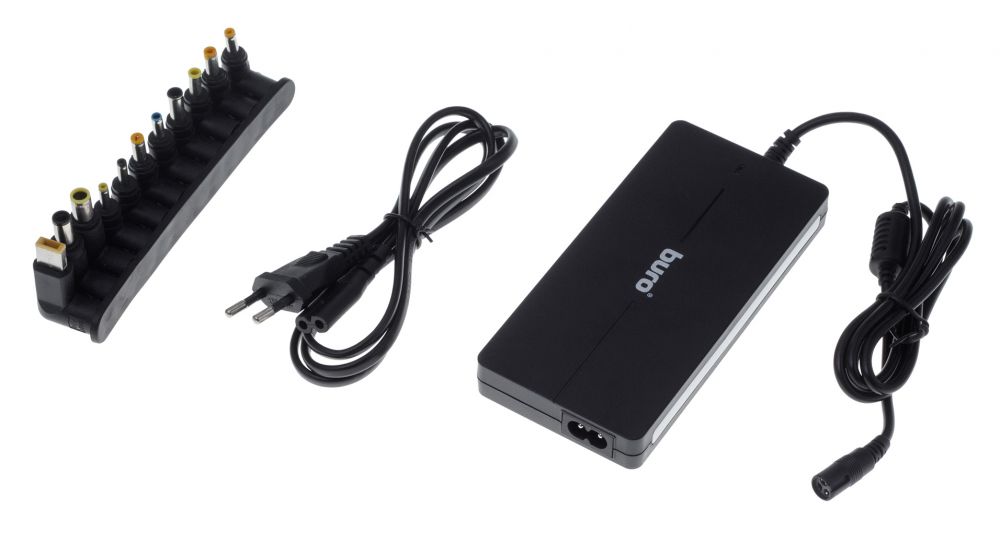 Зарядное устройство для ноутбука Buro BUM-0051K120 (вход 110-240V, выход 12-20V (автоопределение), USB 2A, 120W, black)