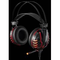 Наушники A4Tech Bloody M615 Knight (полноразмерные закрытые, с микрофоном, регулятор, игровые, 2.3m, подсветка, black-red)