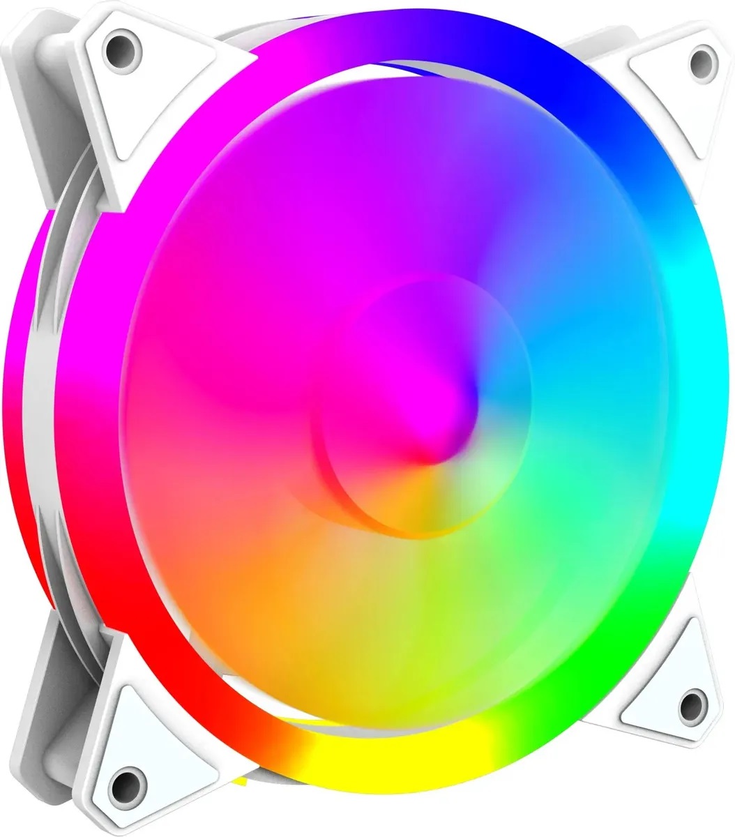 Вентилятор Bloody BD-CF120ARGB4-WH (120x120x25mm, Hydro, 600-1600rpm, 11-26dBa, 4pin, PWM, ARGB LED, white) RTL