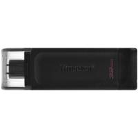 Флеш накопитель USB 3.2 32Gb Kingston DataTraveler 70 (DT70/32GB, OTG Type-C, black)