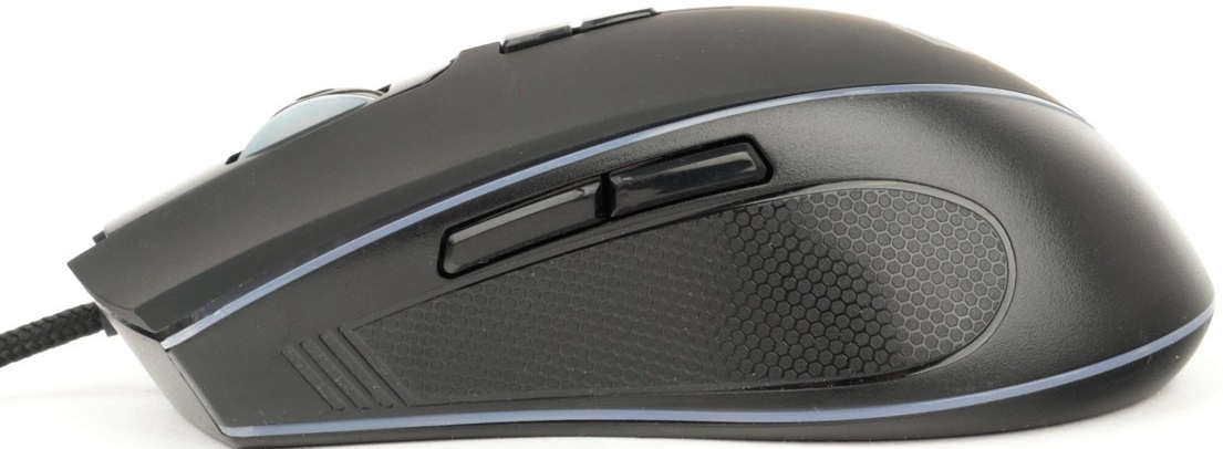 Мышь Gembird MG-800 (USB, optical, 3200dpi, RGB подсветка, игровая, 1.8m, black)