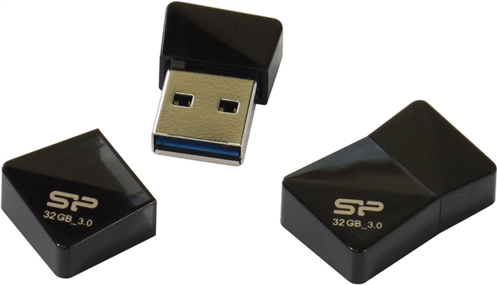 Флеш накопитель USB 3.0 32Gb Silicon Power Jewel J08 (SP032GBUF3J08V1K, черный)