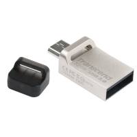 Флеш накопитель USB 3.0 32Gb Transcend JetFlash 880S (TS32GJF880S, OTG, silver)