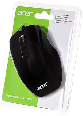 Мышь Acer OMW020 (ZL.MCEEE.004) (USB, optical, 1600dpi, 1.5m, black)