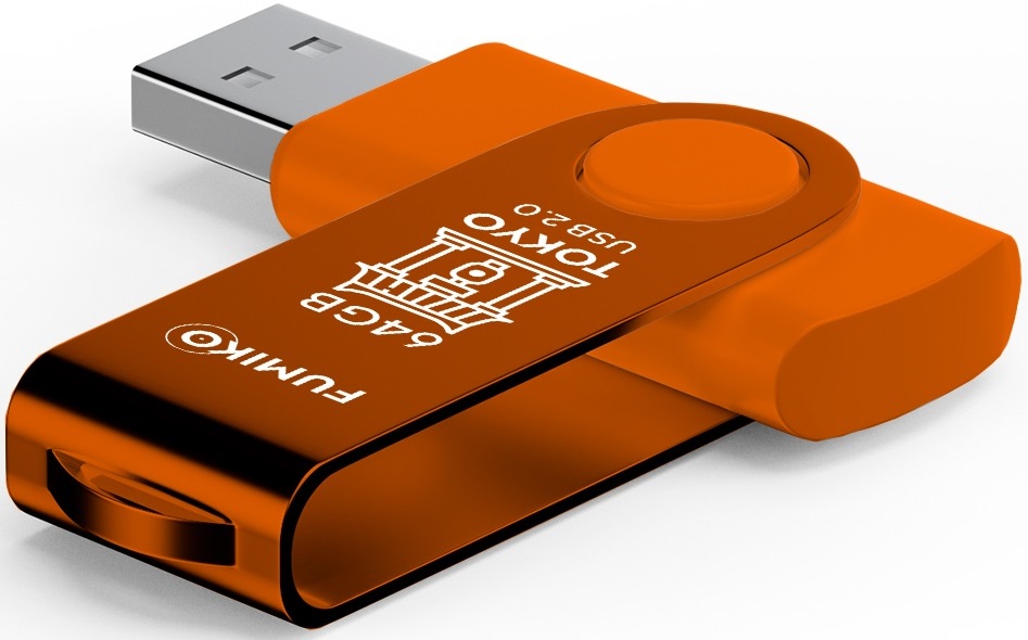 Флеш накопитель USB 2.0 64Gb FUMIKO TOKYO (FTO-35, 30MB/s, orange)