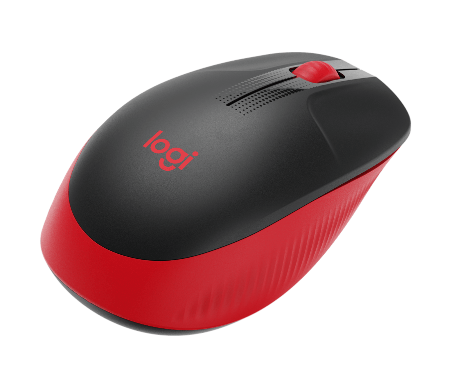Мышь беспроводная Logitech M190 (optical, 1000dpi, AA, black-red)