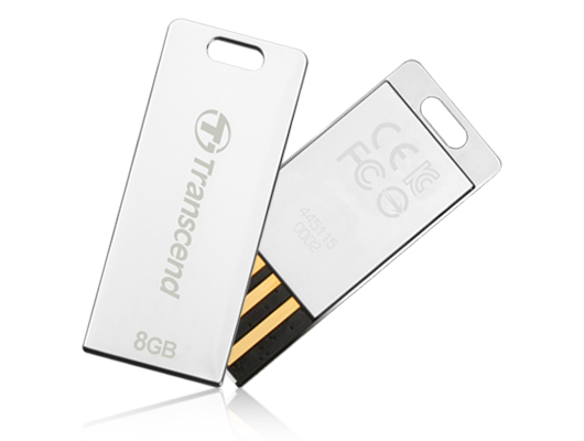 Флеш накопитель USB 2.0 8Gb Transcend JetFlash T3S (TS8GJFT3S, silver)