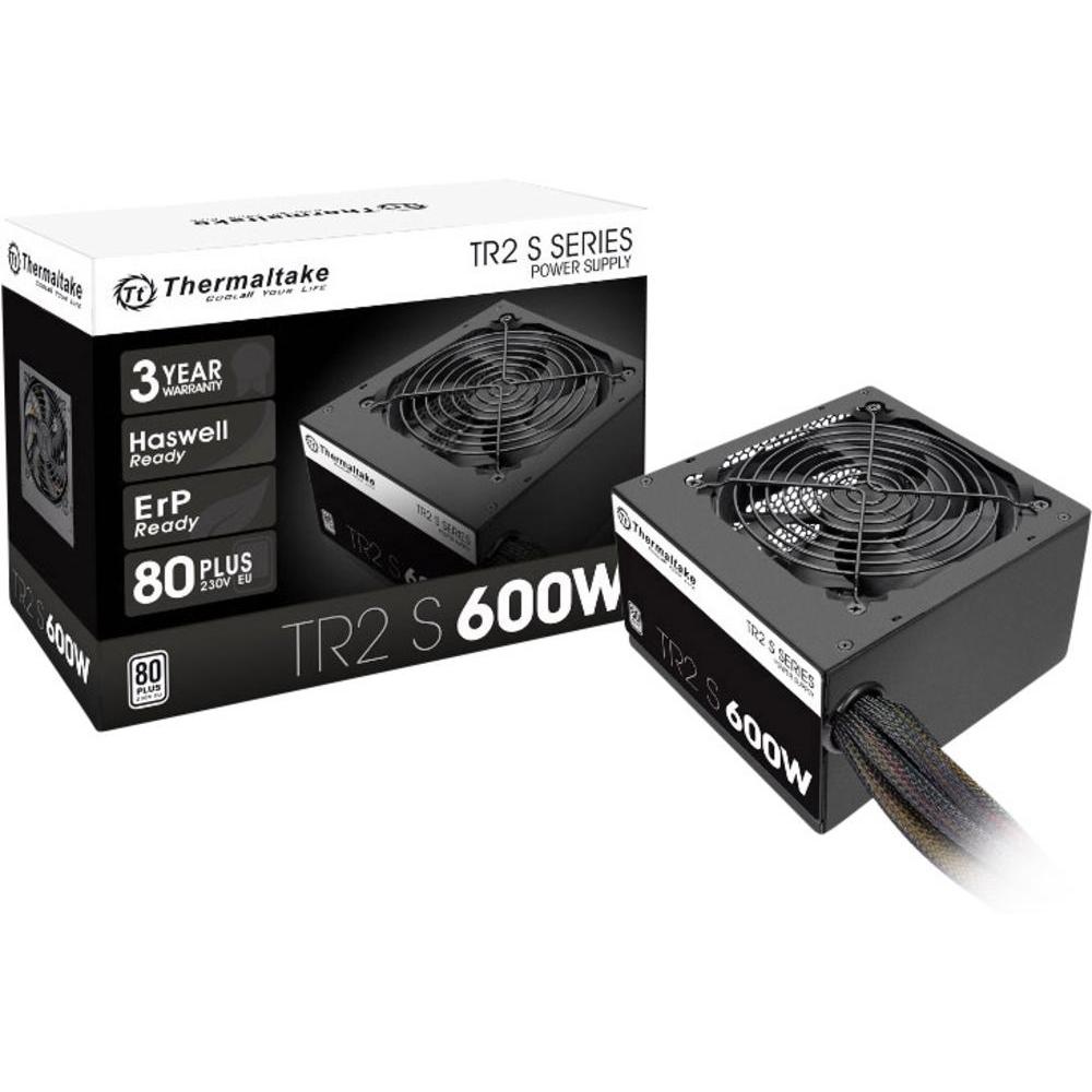 Блок питания Thermaltake 600W (TR2 S 600W, 80+, 120mm, 20+4+4+4pin, 2*PCI-E 6+2pin, 5*SATA, 4*HDD, 1*FDD) RTL