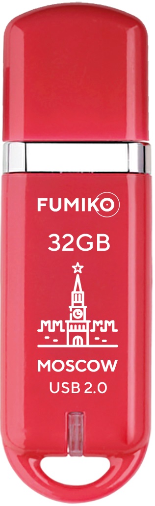 Флеш накопитель USB 2.0 32Gb FUMIKO MOSCOW (FMW-14, 30MB/s, red)