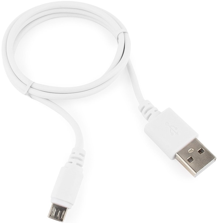 Кабель USB 2.0 Am - micro USB 1.0m (CC-mUSB2-AMBM-1MW, white) Cablexpert