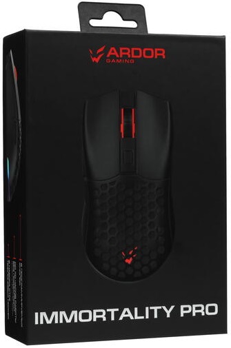 Мышь беспроводная ARDOR GAMING Immortality PRO (optical, 19000dpi, аккумулятор, игровая, RGB подсветка, black)
