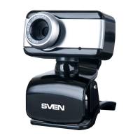 Web-камера Sven IC-320 (0.3Mpx, 640x480, микрофон, универсальное крепление, black-silver)