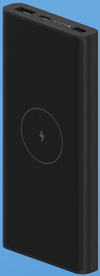 Внешний аккумулятор Xiaomi 10W Wireless Power Bank 10000 (WPB15PDZM, литий-полимерный, 10000mAh, беспроводная зарядка 10W max, USB - 3A max, вход 3A, black)
