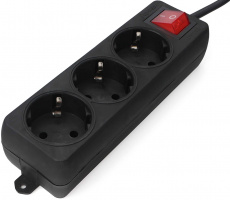 Сетевой удлинитель Гарнизон (EL-NB-G3-B-3, 3 розеток, 3 метра, 10A, black) OEM
