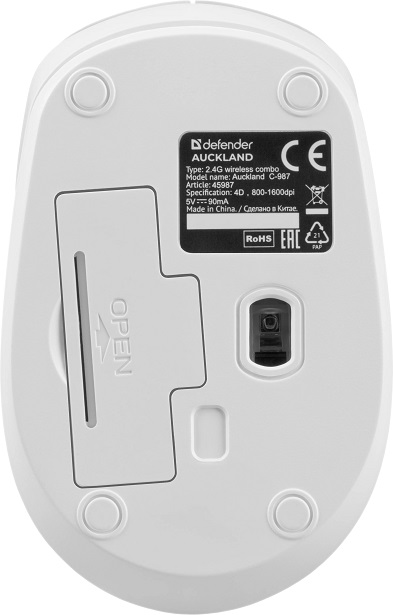 Клавиатура+мышь беспроводные Defender Auckland C-987 (white)