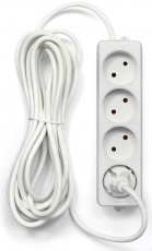 Сетевой удлинитель Гарнизон (EL-NL4-W-5, 4 розетки, 5 метров, 10A, white) OEM