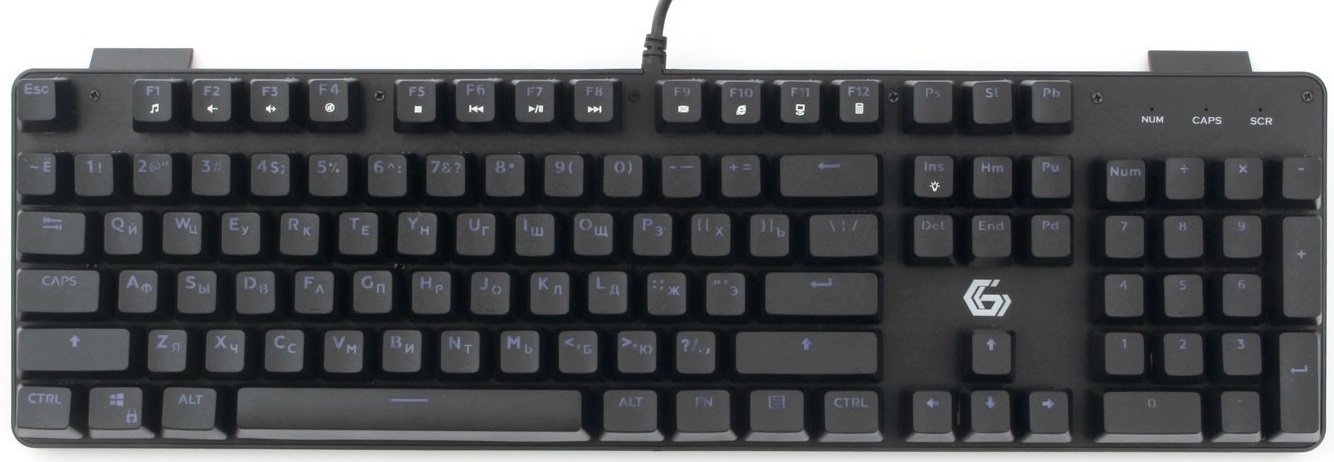 Клавиатура Gembird CHASER OPTIMA KB-G530L (USB, механическая, регулируемая подсветка, игровая, black)